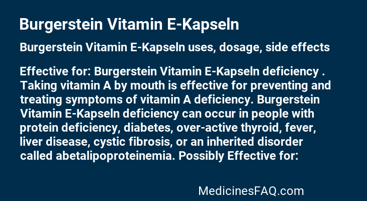 Burgerstein Vitamin E-Kapseln