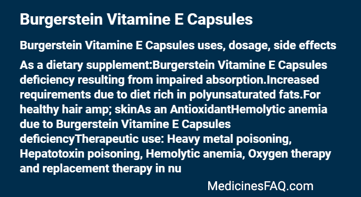 Burgerstein Vitamine E Capsules