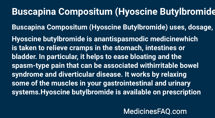 Buscapina Compositum (Hyoscine Butylbromide)