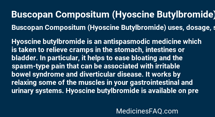 Buscopan Compositum (Hyoscine Butylbromide)