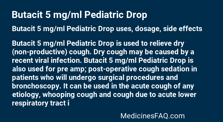 Butacit 5 mg/ml Pediatric Drop