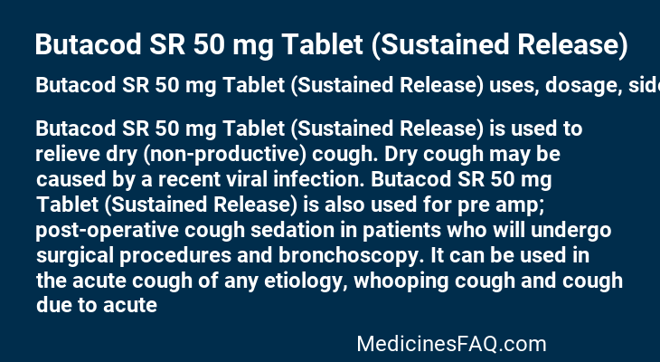 Butacod SR 50 mg Tablet (Sustained Release)