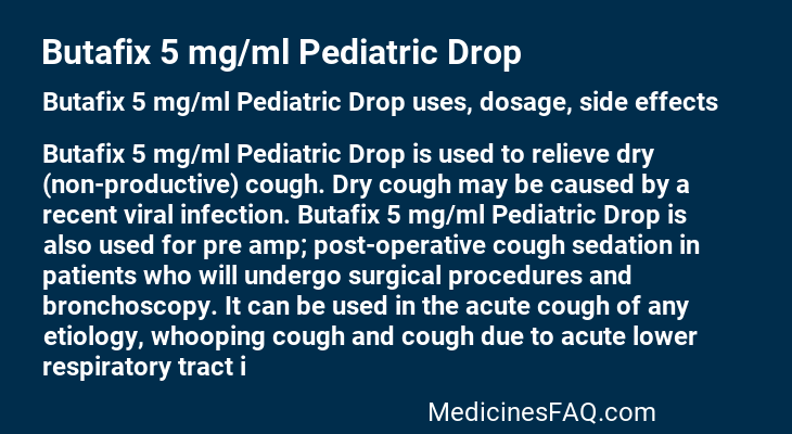 Butafix 5 mg/ml Pediatric Drop