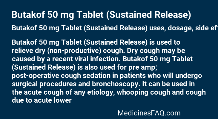 Butakof 50 mg Tablet (Sustained Release)