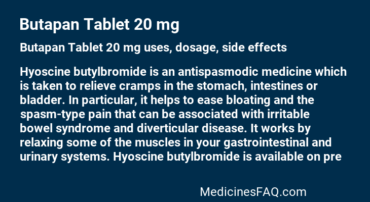 Butapan Tablet 20 mg