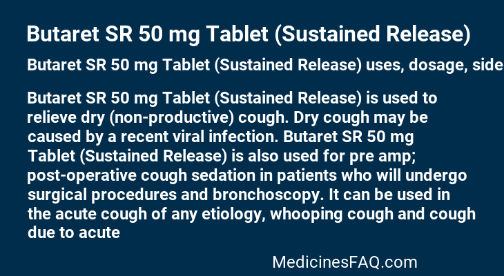 Butaret SR 50 mg Tablet (Sustained Release)