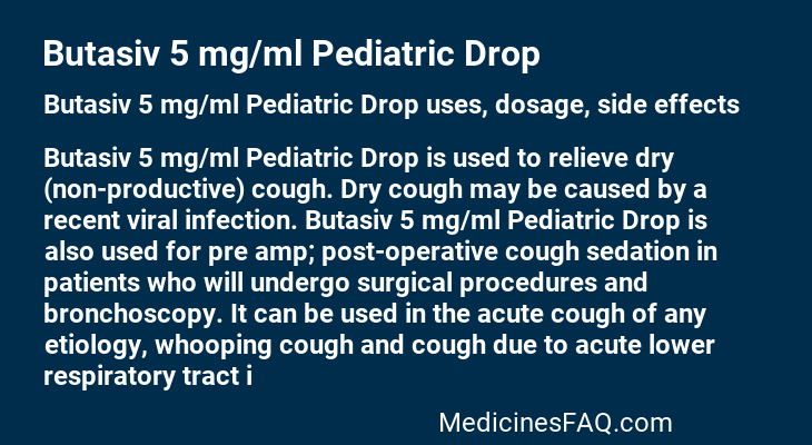 Butasiv 5 mg/ml Pediatric Drop