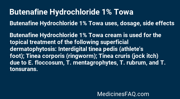 Butenafine Hydrochloride 1% Towa