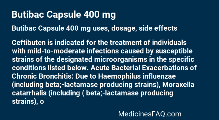 Butibac Capsule 400 mg