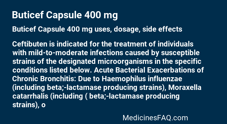 Buticef Capsule 400 mg