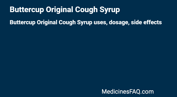 Buttercup Original Cough Syrup