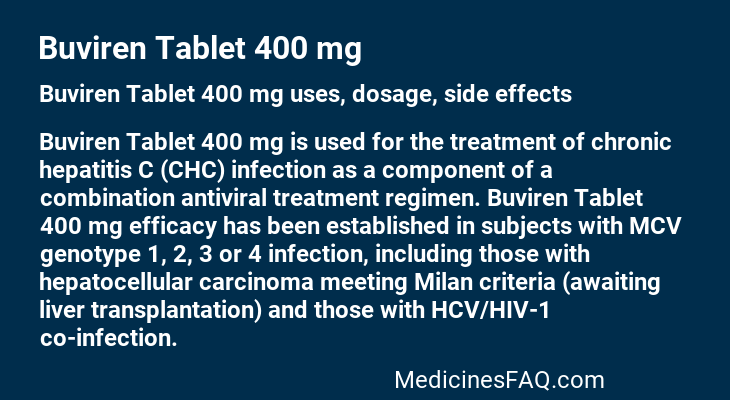 Buviren Tablet 400 mg