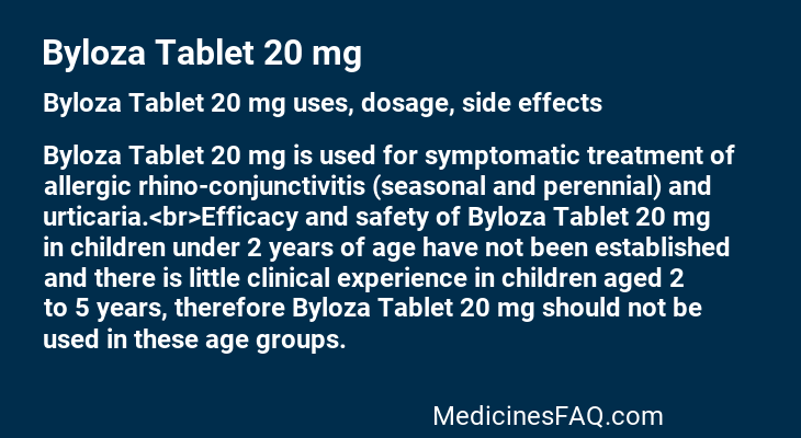 Byloza Tablet 20 mg