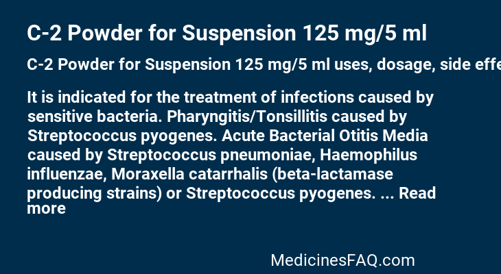 C-2 Powder for Suspension 125 mg/5 ml