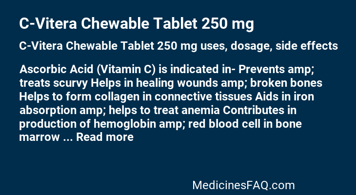 C-Vitera Chewable Tablet 250 mg