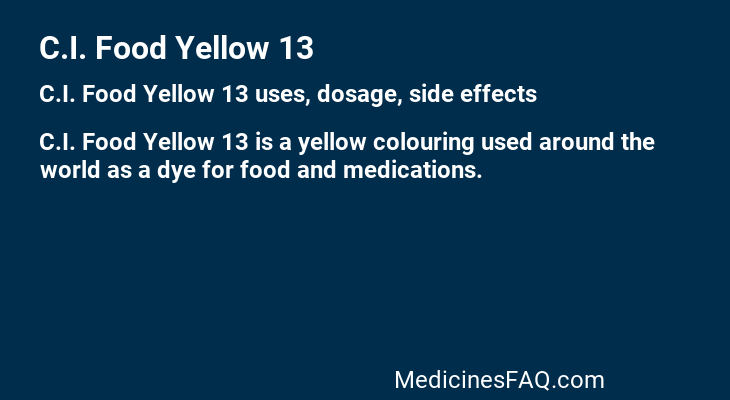 C.I. Food Yellow 13