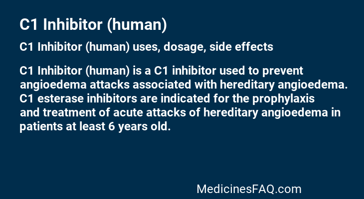 C1 Inhibitor (human)