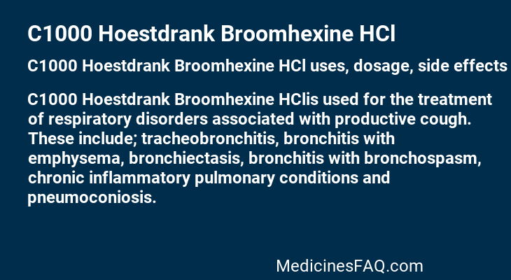 C1000 Hoestdrank Broomhexine HCl