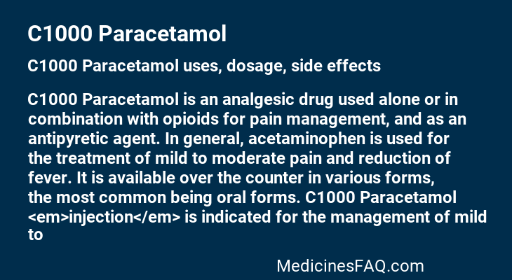 C1000 Paracetamol