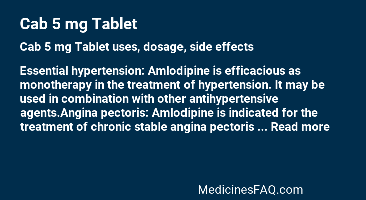 Cab 5 mg Tablet