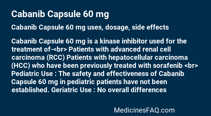 Cabanib Capsule 60 mg
