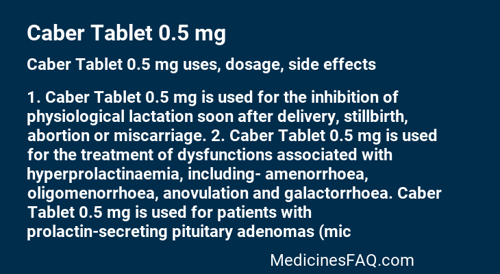 Caber Tablet 0.5 mg
