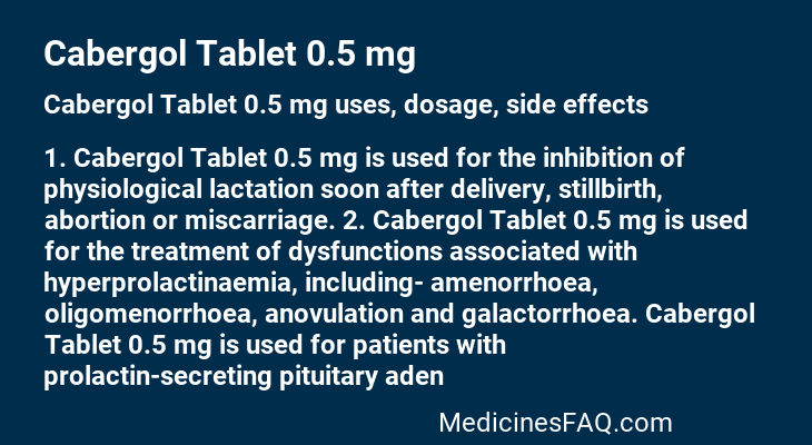 Cabergol Tablet 0.5 mg
