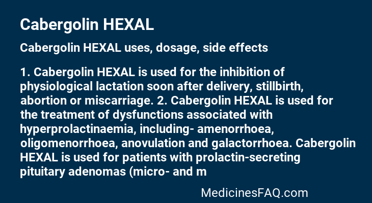 Cabergolin HEXAL