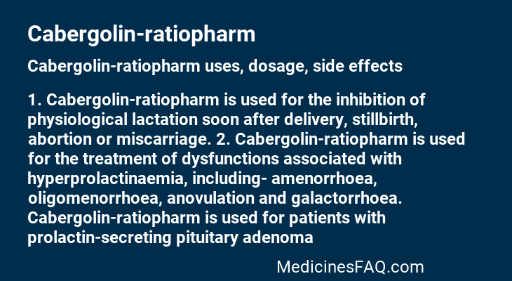 Cabergolin-ratiopharm