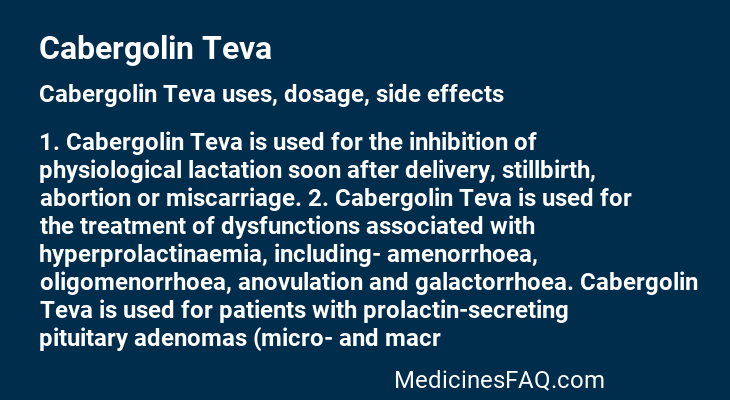 Cabergolin Teva