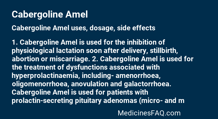 Cabergoline Amel