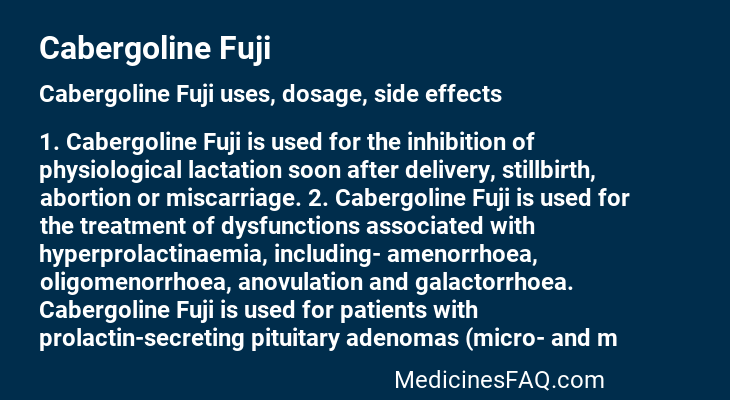 Cabergoline Fuji