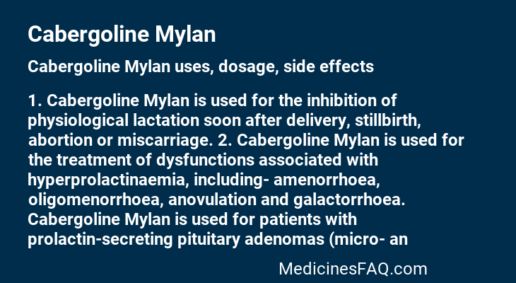 Cabergoline Mylan