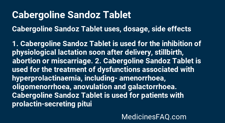Cabergoline Sandoz Tablet