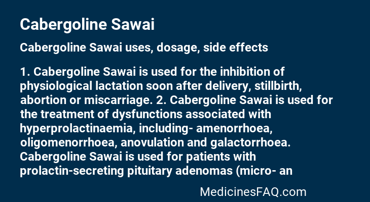 Cabergoline Sawai