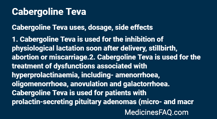 Cabergoline Teva