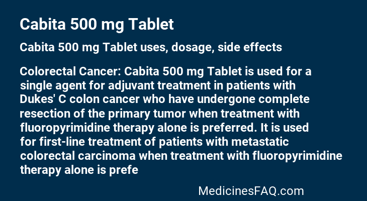 Cabita 500 mg Tablet