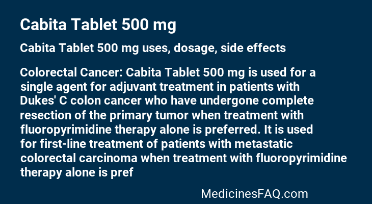 Cabita Tablet 500 mg