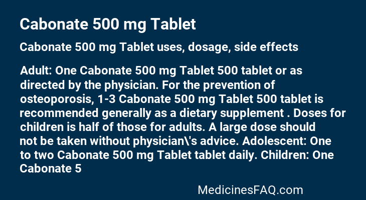 Cabonate 500 mg Tablet