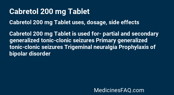 Cabretol 200 mg Tablet