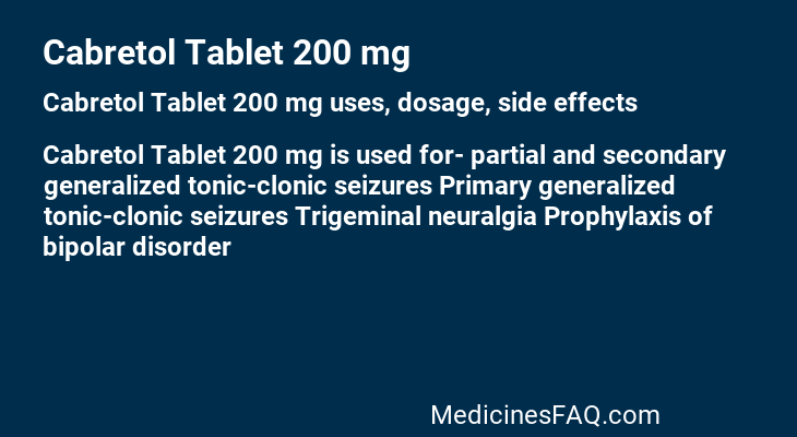 Cabretol Tablet 200 mg