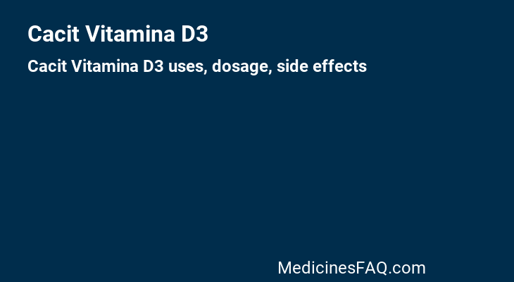 Cacit Vitamina D3