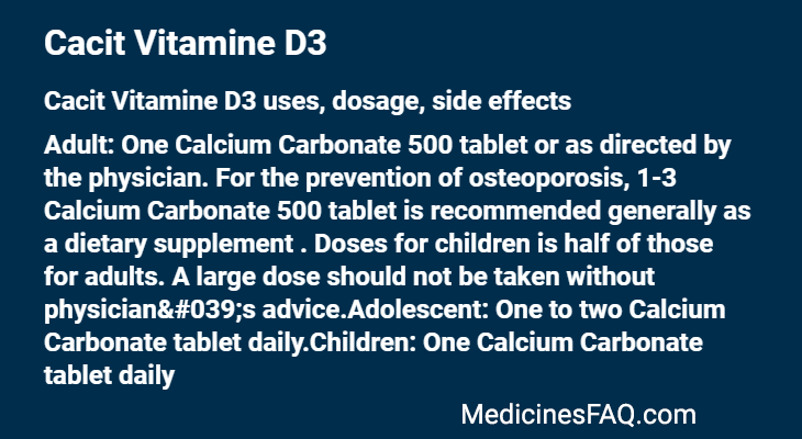 Cacit Vitamine D3