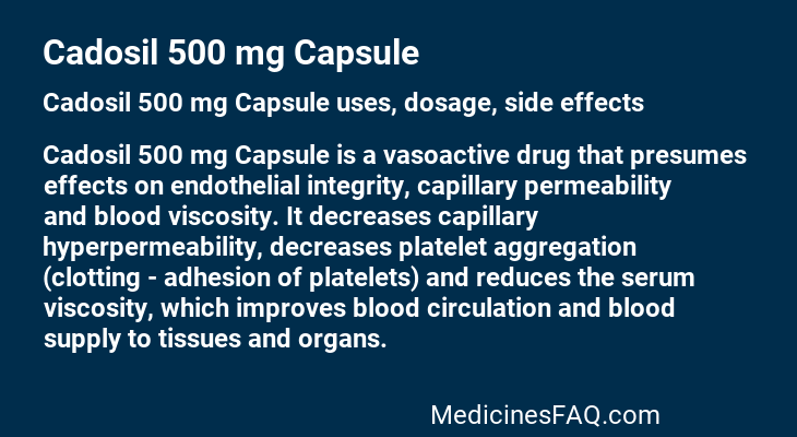 Cadosil 500 mg Capsule