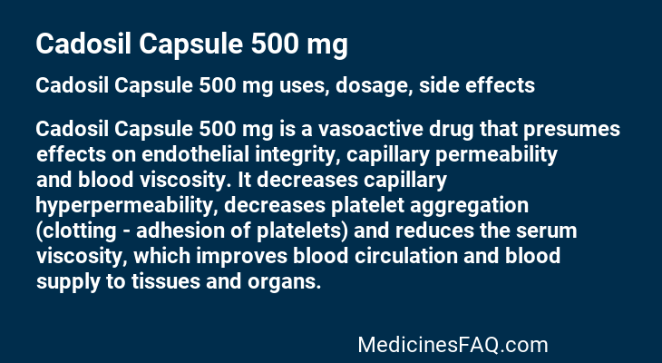 Cadosil Capsule 500 mg