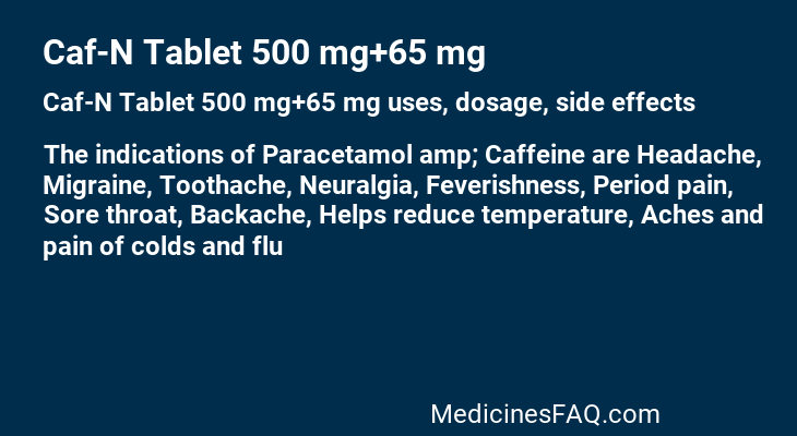 Caf-N Tablet 500 mg+65 mg