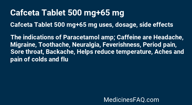 Cafceta Tablet 500 mg+65 mg