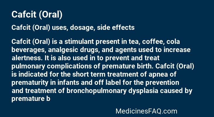 Cafcit (Oral)