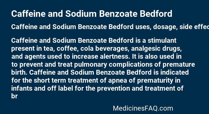Caffeine and Sodium Benzoate Bedford