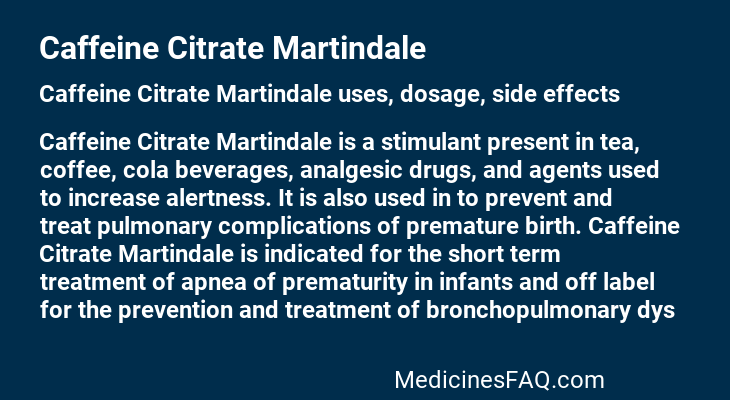 Caffeine Citrate Martindale